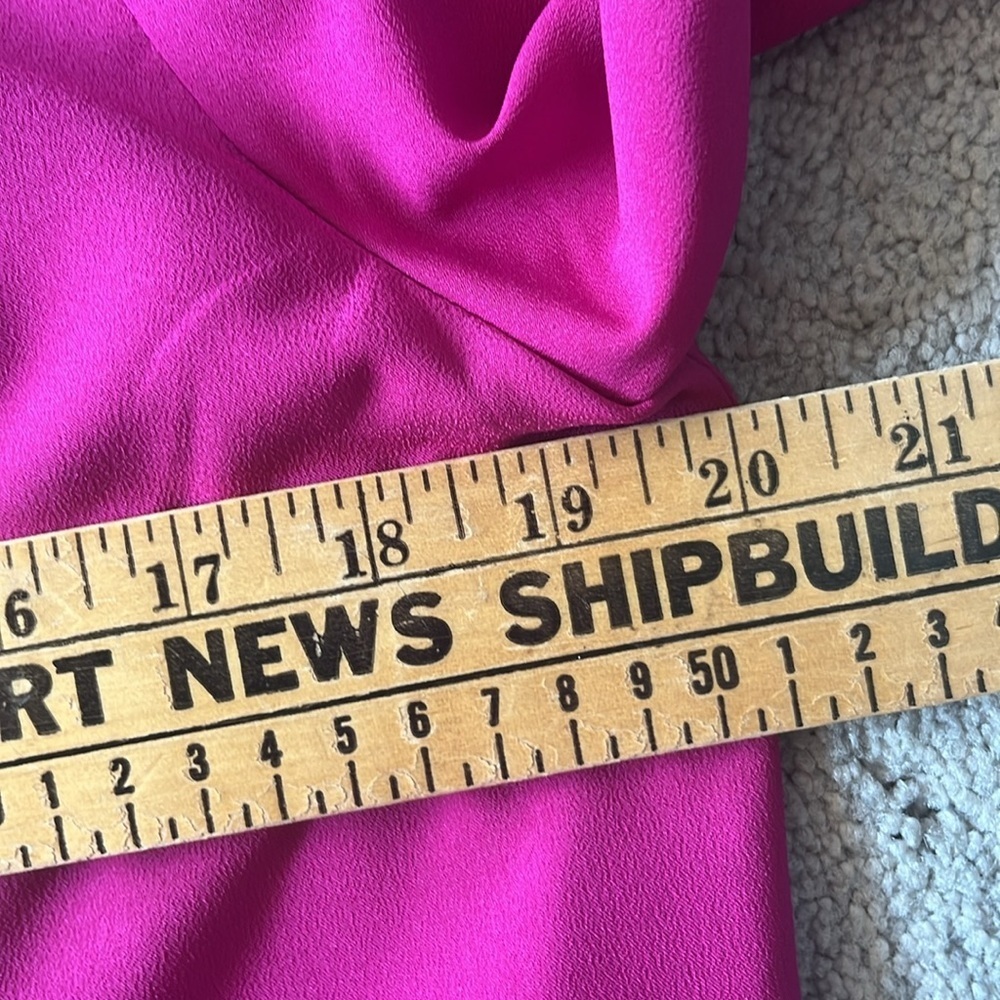J. Crew Fuchsia Ruffleneck Shift Dress size 6 - Picture 12 of 12